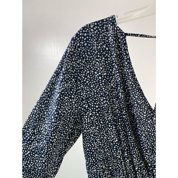 Roxy NWT Navy White Polka Dot Mini Dress Size XS - Picture 4 of 8